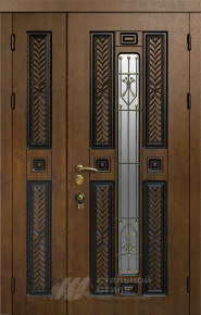 Парадная дверь №353 с отделкой Массив дуба - фото