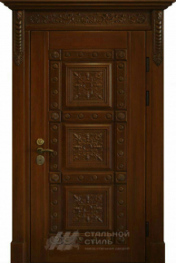Парадная дверь №375 с отделкой Массив дуба - фото