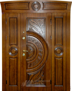 Парадная дверь №97 с отделкой Массив дуба - фото