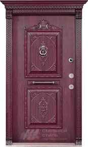 Парадная дверь №20 с отделкой Массив дуба - фото