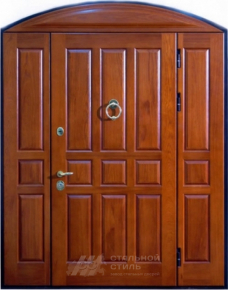 Парадная дверь №64 с отделкой Массив дуба - фото