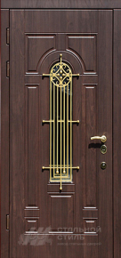 Дверь с ковкой №6 с отделкой МДФ ПВХ - фото №2