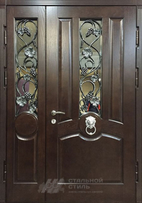 Парадная дверь №66 с отделкой Массив дуба - фото