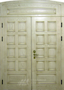 Парадная дверь №34 с отделкой Массив дуба - фото