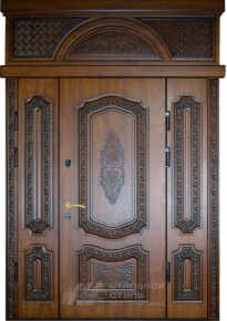 Парадная дверь №338 с отделкой Массив дуба - фото