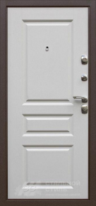 Входная дверь с белой панелью №521 с отделкой МДФ ПВХ - фото №2