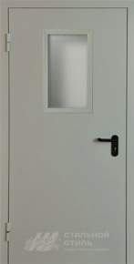 Противопожарная дверь со стеклом №2 с отделкой Нитроэмаль - фото №2
