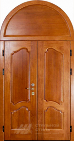 Парадная дверь №125 с отделкой Массив дуба - фото