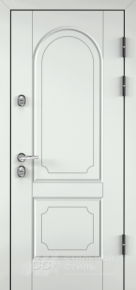 Дверь с отделкой МДФ с белым покрасом для квартиры с отделкой МДФ ПВХ - фото
