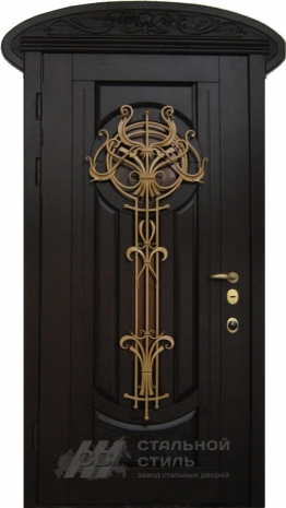 Дверь «Парадная дверь №53» c отделкой Массив дуба