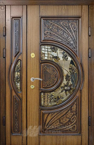Дверь «Парадная дверь №103» c отделкой Массив дуба