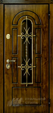 Дверь «Дверь с ковкой №11» c отделкой МДФ ПВХ