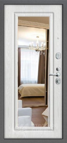 Дверь «Дверь с зеркалом №44» c отделкой МДФ ПВХ