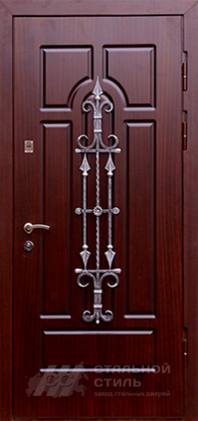 Дверь «Дверь с ковкой №18» c отделкой МДФ ПВХ