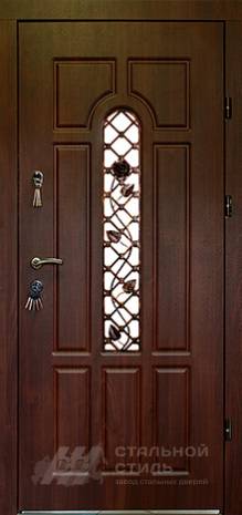 Дверь «Дверь с ковкой №10» c отделкой МДФ ПВХ