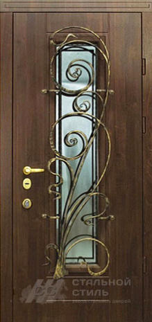 Дверь «Дверь с ковкой №17» c отделкой МДФ ПВХ