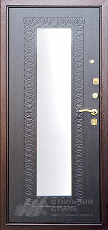 Дверь «Дверь с зеркалом №3» c отделкой МДФ ПВХ